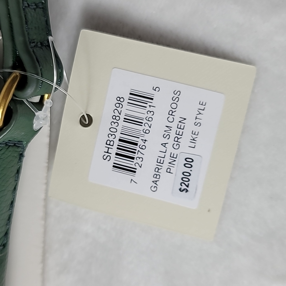 Fossil Gabriella Green Leather Small Flap Crossbody Bag - Picture 8 of 9